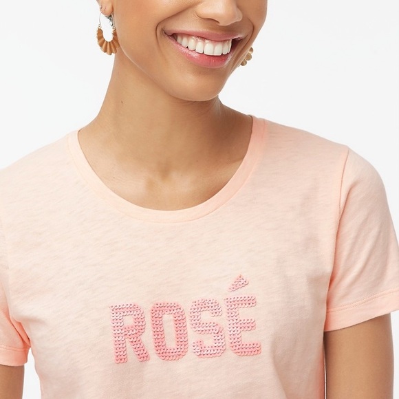 J.Crew Sequin rose graphic tee - Picture 2 of 4